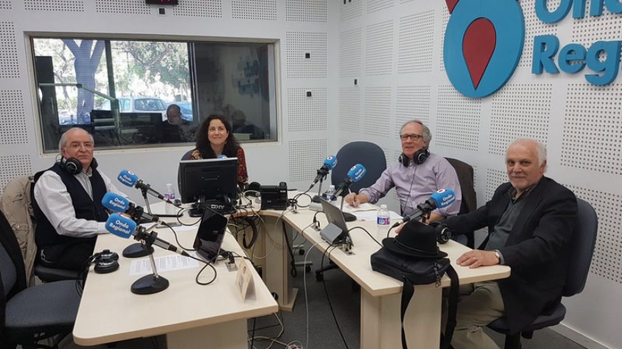 Juan Cano Conesa, Miguel Ángel Díaz y Alfonso Rodríguez con Marta Ferrero