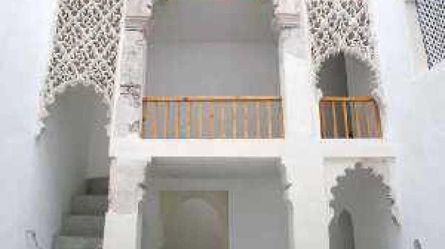 Imagen de una de las viviendas de Medina Siyâsa reconstruida en el Museo