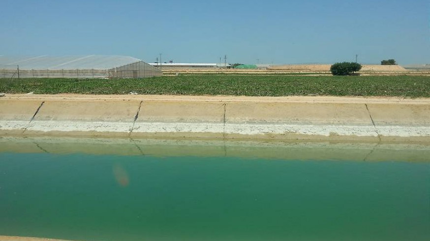 Canal del Trasvase en la zona del Campo de Cartagena