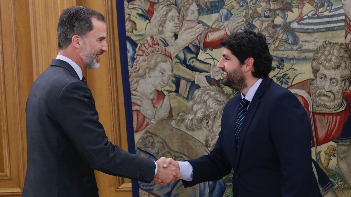 El Rey recibe este lunes al presidente de la Región de Murcia en el Palacio de la Zarzuela