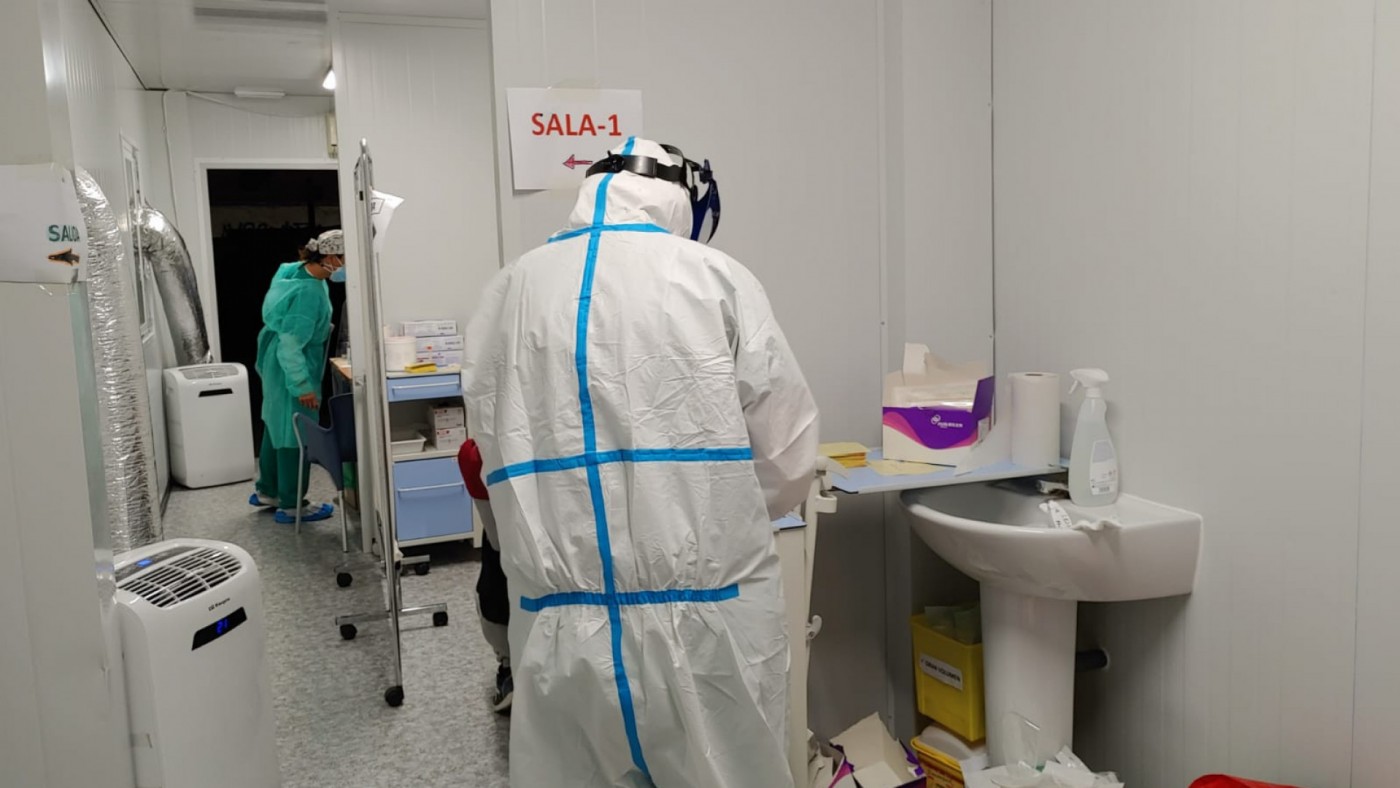 Sala para la realización de pruebas covid