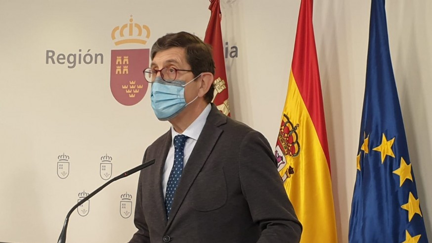 Villegas en la rueda de prensa tras el Consejo de Gobierno