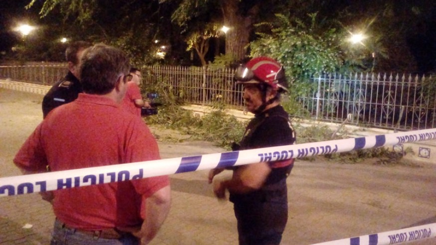 Bomberos y concejal de jardines de Jumilla