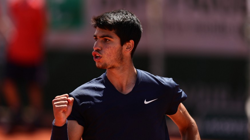 Carlos Alcaraz en el Roland Garros