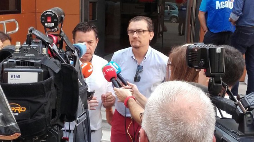 Juanjo Molina, durante un acto realizado por el sindicato ACAIP