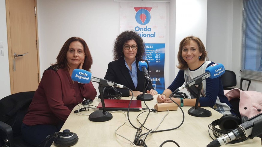 Ana Nieto, Raquel Cebrián y Cristina Gómez en Onda Regional Cartagena