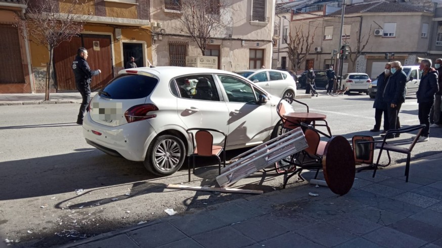 Estado en el que ha quedado la terraza