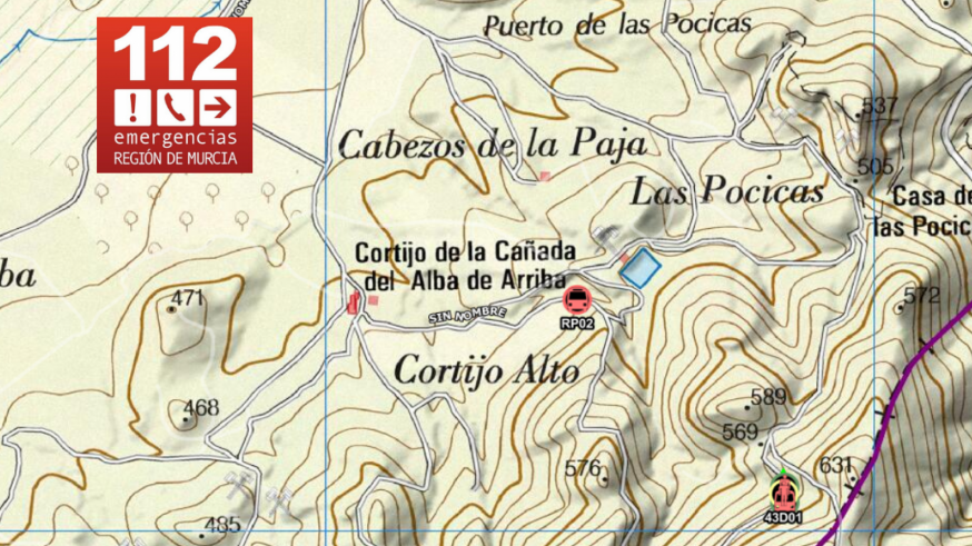 Rescatan a 5 personas heridas al volcar un vehículo y caer por un terraplén en Puerto Lumbreras