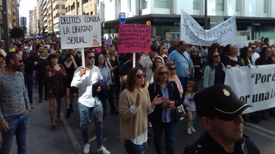Manifestación en Lorca