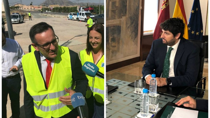 Diego Conesa y Fernando López Miras en diferentes actos este lunes