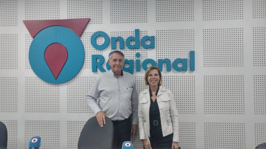 Miguel Massotti con Sole Giménez en Onda Regional