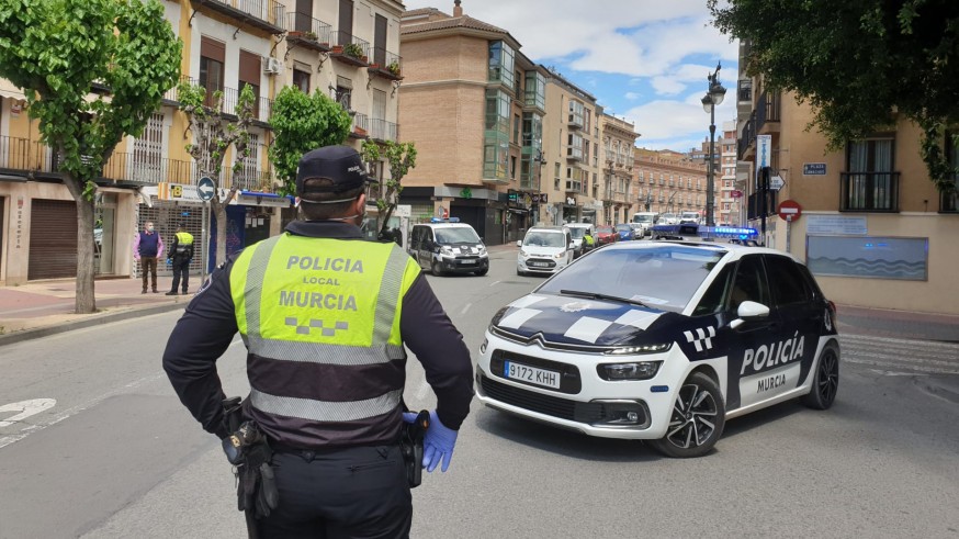 Control policial durante el estado de alarma en la ciudad de Murcia