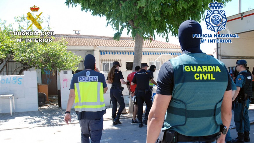 Operación conjunta de la Guardia Civil y Policía Nacional en San Javier