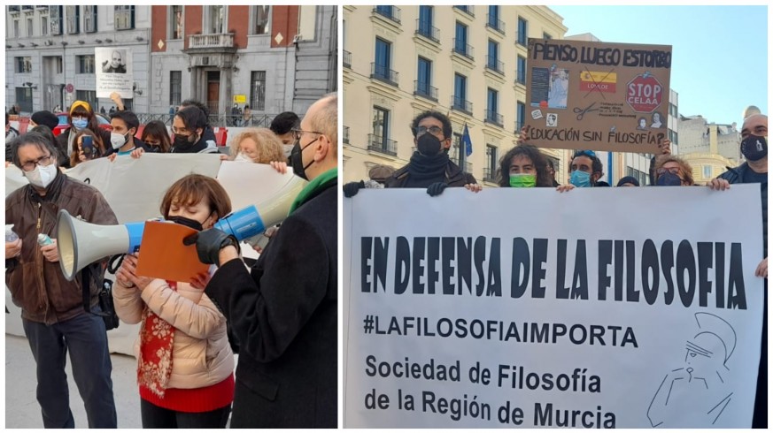 Murcia participa en la concentración que exige al Ministerio de Educación más Filosofía en el currículo