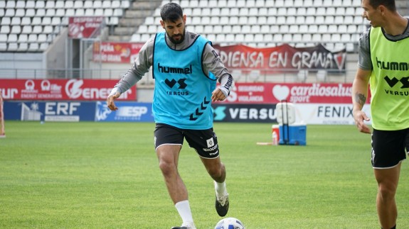 Álvaro Moreno, en un entrenamiento