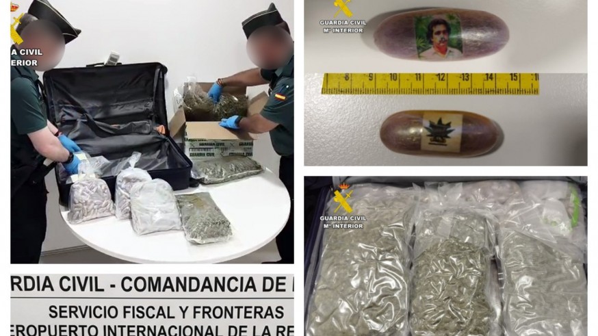 Detenido en Corvera tras intentar volar a Manchester con quince kilos de marihuana y hachís