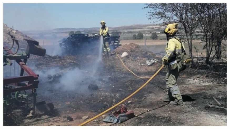Incendio en el paraje Umbría del Factor