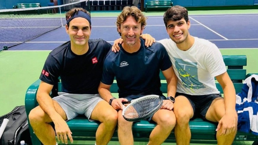 Sparring de lujo para Alcaraz: su ídolo Federer