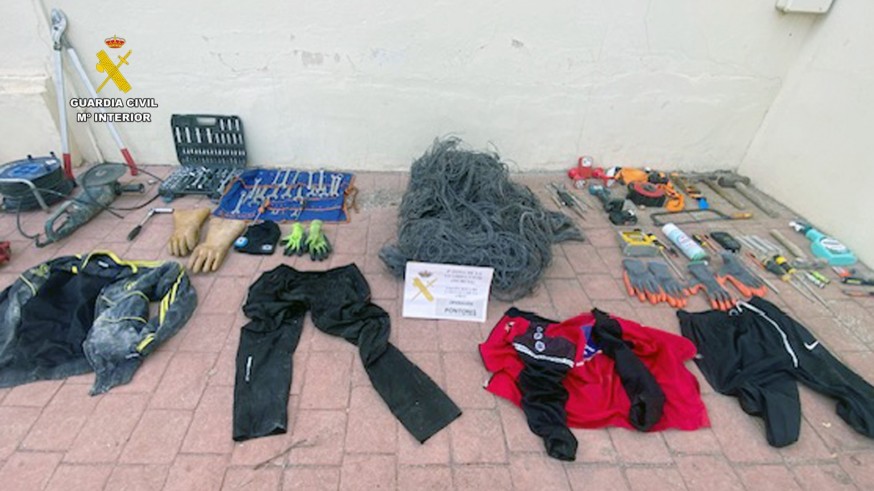 Nueve detenidos acusados del robo de ocho toneladas de cobre