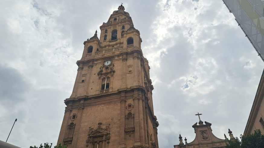 Visitando la torre de la Catedral de Murcia