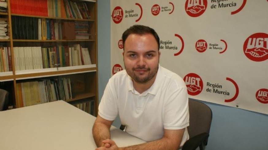 Miguel Lajarín, responsable de UGT Juventud en la Región de Murcia