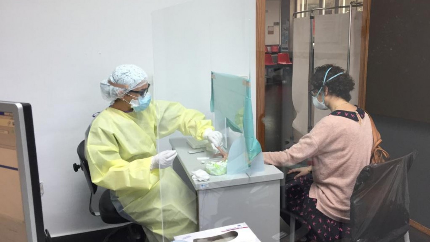 Pruebas rápidas de Covid en un centro de salud