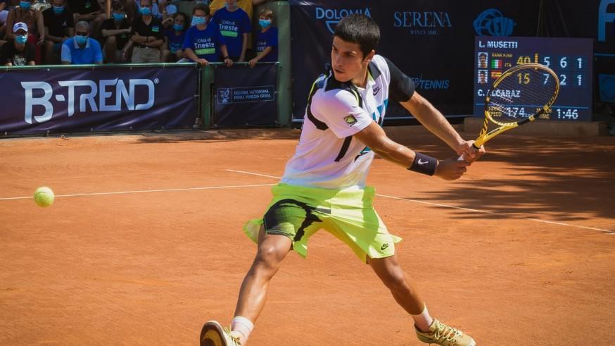 Carlos Alcaraz, en el Challenger de Cordenons