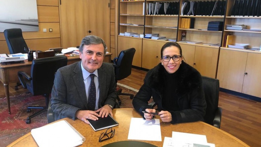 Reunión de la alcaldesa con el secretario de Estado de Infraestructuras Pedro Saura