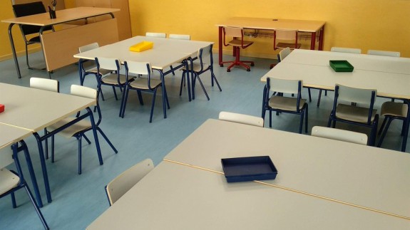 Imagen de un aula vacía