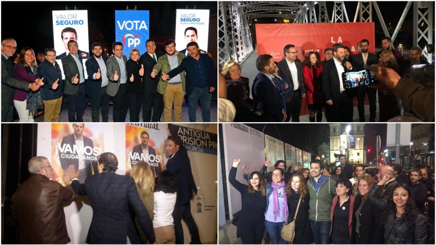 Actos de inicio de campaña de PP, PSOE, Ciudadanos y Unidas Podemos