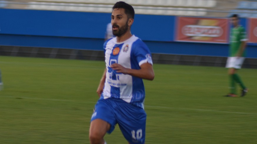 Javi Saura durante su etapa en el Lorca Deportiva. Foto: Lorca Deportiva