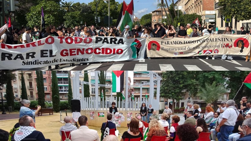 Concentración en Murcia por una “falsa paz” en Palestina y para exigir un embargo total de armas a Israel