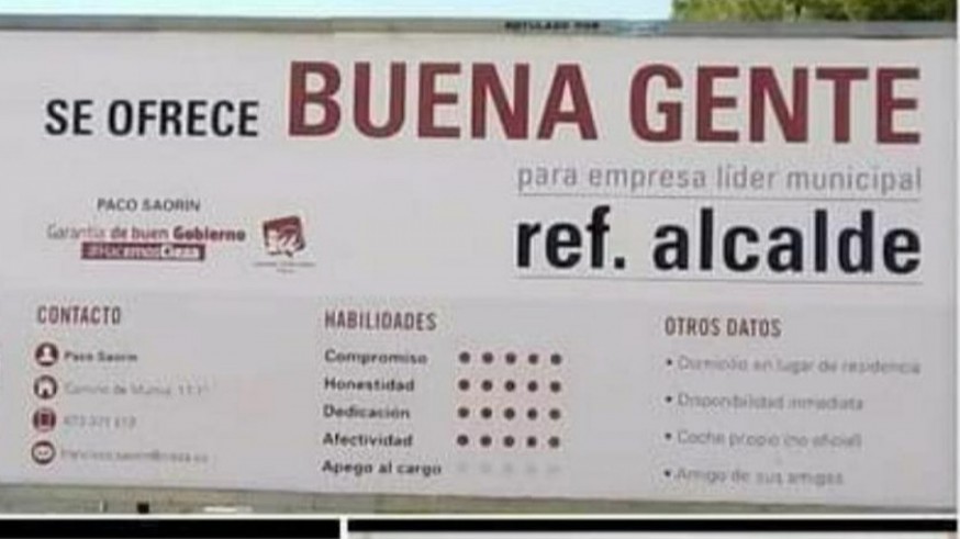 Archivada la denuncia contra el alcalde de Cieza por el uso de fondos públicos en una valla de IU