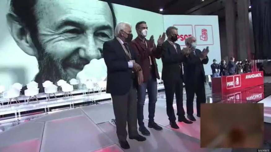 Los dirigentes del PSOE escenifican la unidad en el 40 Congreso. Captura YOUTUBE PSOE
