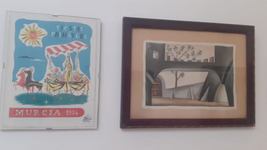 Parte de la exposición en el Museo de Bellas Artes de Murcia