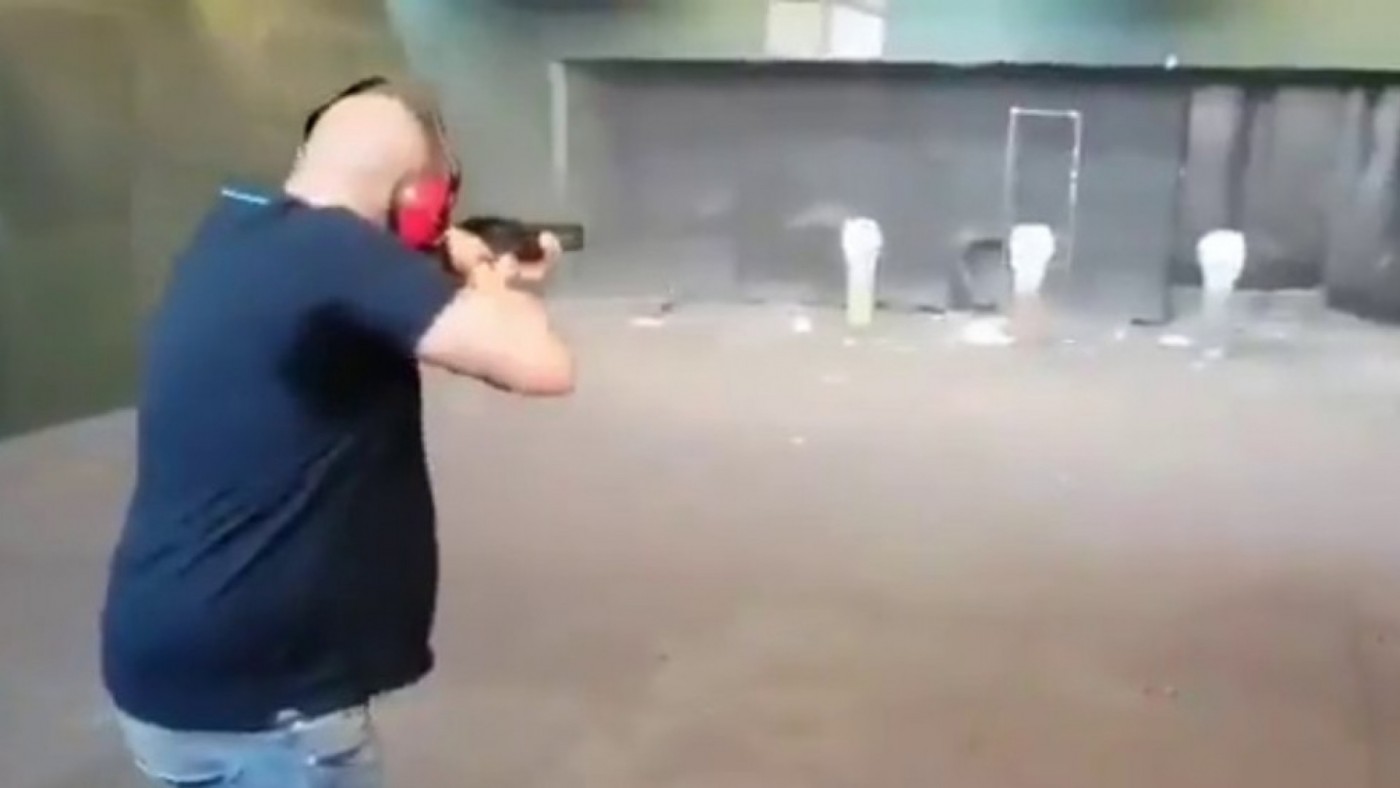 Fragmento del vídeo donde se ven las prácticas de tiro