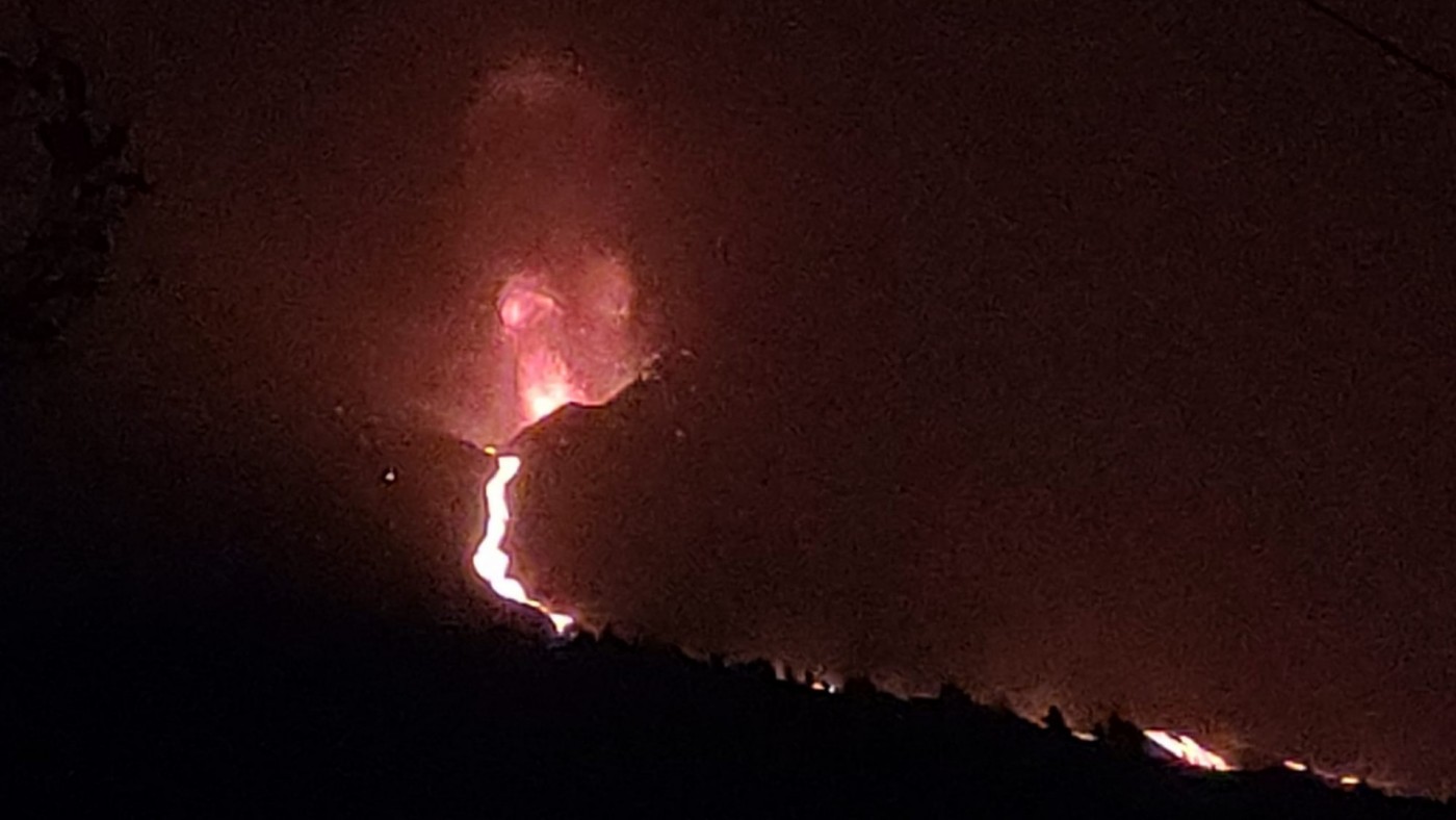 Se registra un nuevo derrumbe en el flanco norte del volcán de La Palma