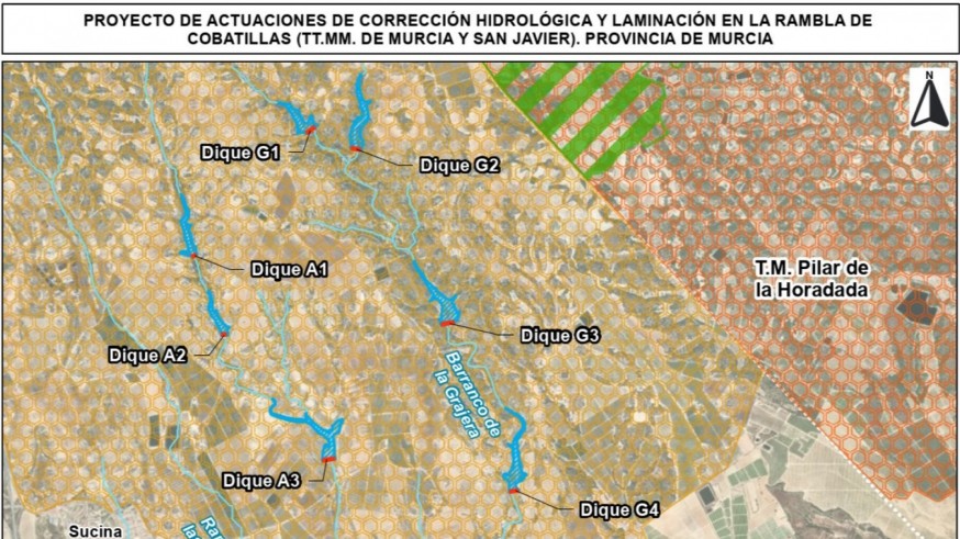 El Consejo de Ministros autoriza las obras de laminación de la rambla de Cobatillas que termina en el Mar Menor