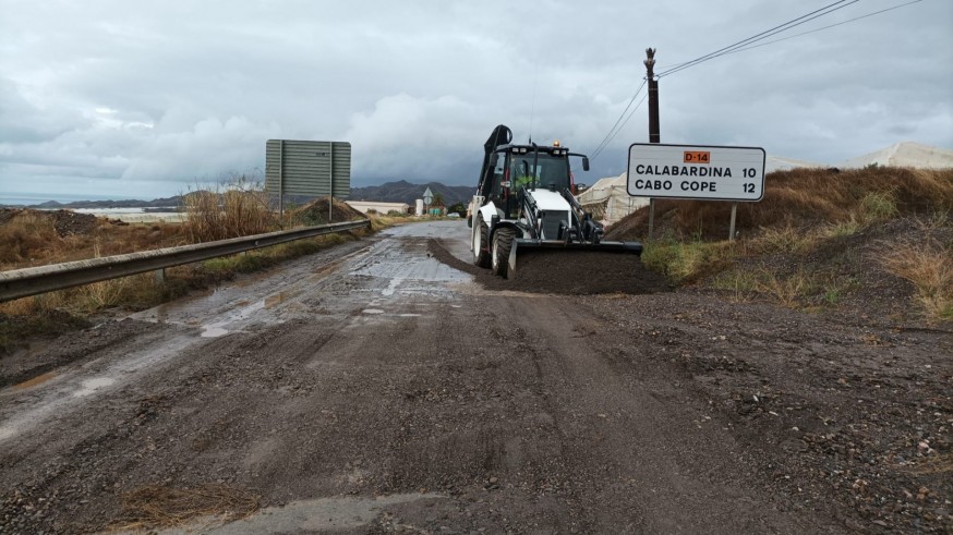 Estas son las vías cortadas al tráfico por la lluvia en la Región de Murcia