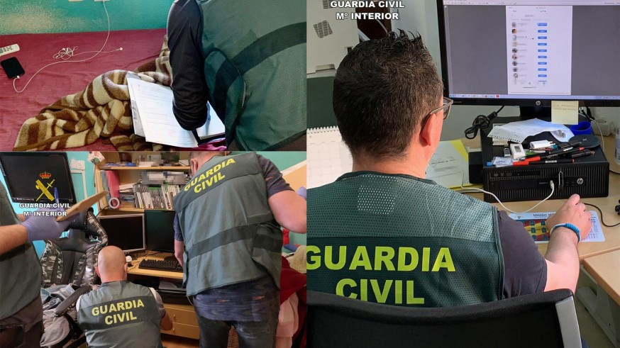 Imágenes de la investigación desarrollada por la Guardia Civil 