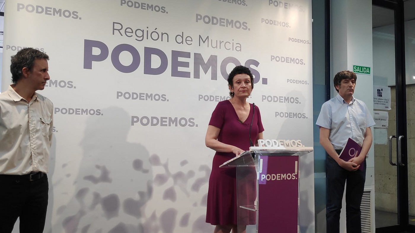 Rueda de prensa ofrecida por Podemos este jueves