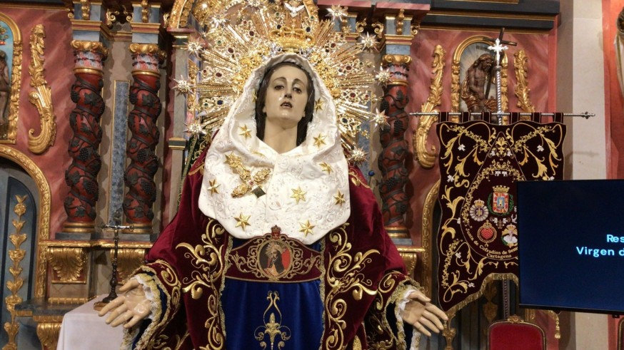 La Virgen del Primer Dolor regresa a Cartagena tras una exhaustiva restauración