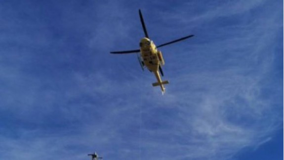 Los servicios de emergencias recatan en helicóptero a un senderista en Jumilla