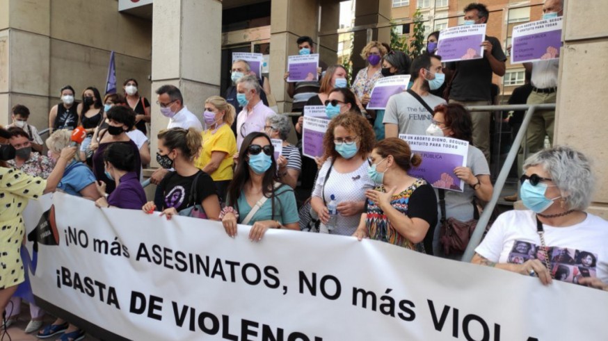 Protesta para exigir el cumplimiento de la ley del aborto, en junio en Murcia