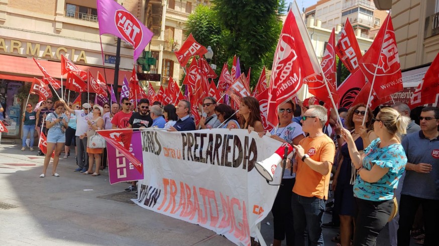 Protesta el pasado jueves en Murcia