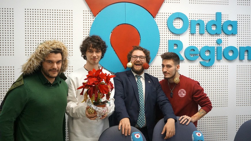 Rafael Fernández, Enrique Capel, Kiko Torres y Samuel Pérez, del Club de Debate UM