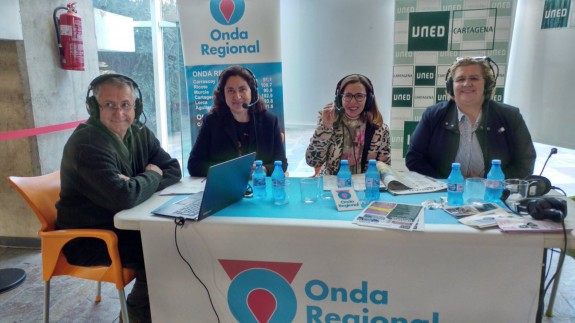 Miguel Massotti, Marta Ferrero, Ana Belén Castejón y María Luisa Martínez en la UNED Cartagena