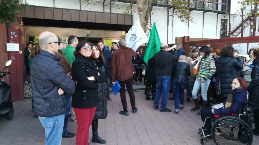 Protesta de interinos frente a Función Pública el pasado martes
