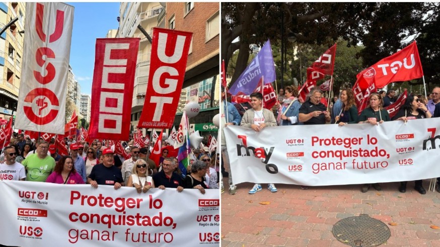El desbloqueo de los convenios pendientes marca las marchas del Primero de Mayo en la Región