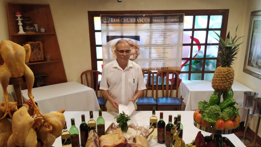 José María Alcaraz, chef y propietario del restaurante Los Churrascos, en la presentación de las Jornadas 